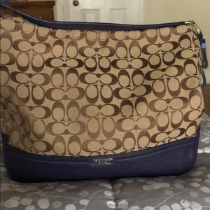 Coach Fabric with Leather Trim Bag, like new